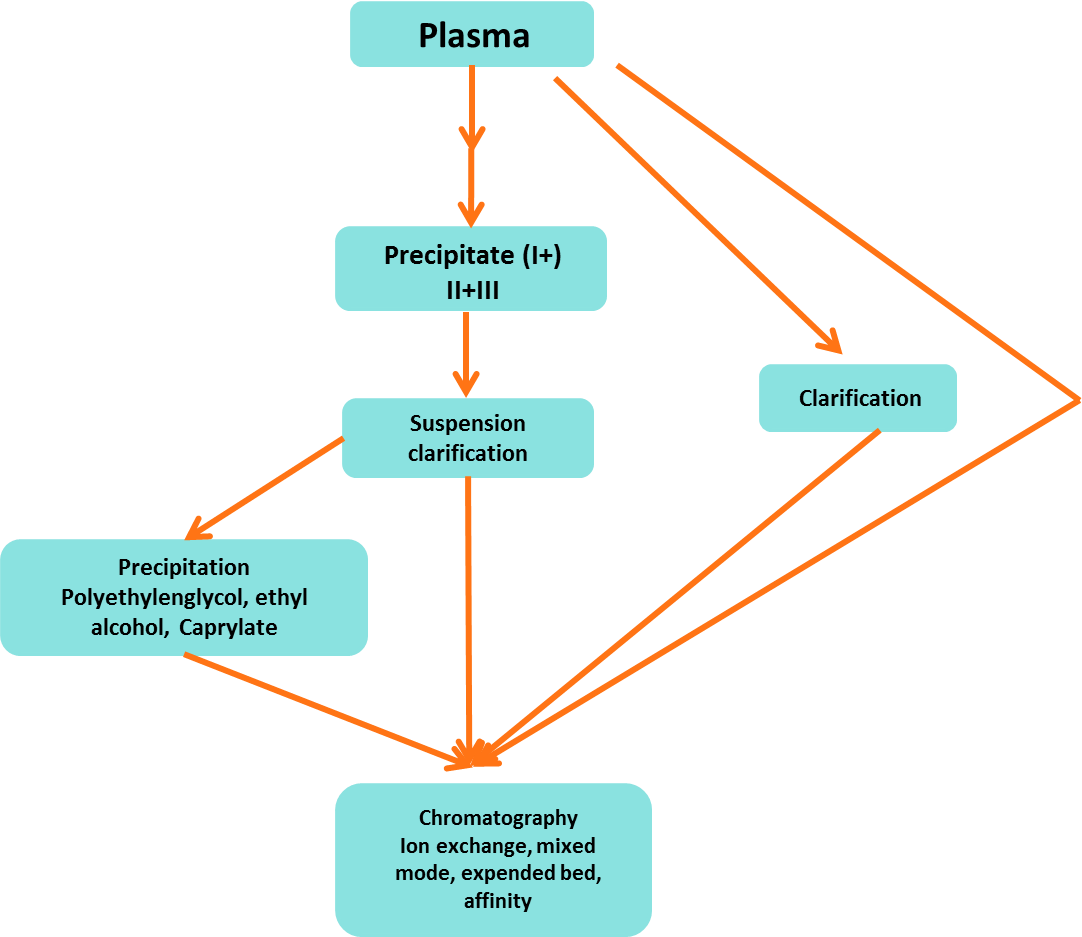 Figure 1: Old fractionation method for IgG separation